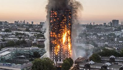 伦敦大楼72死火灾专家报告 归咎外墙用料